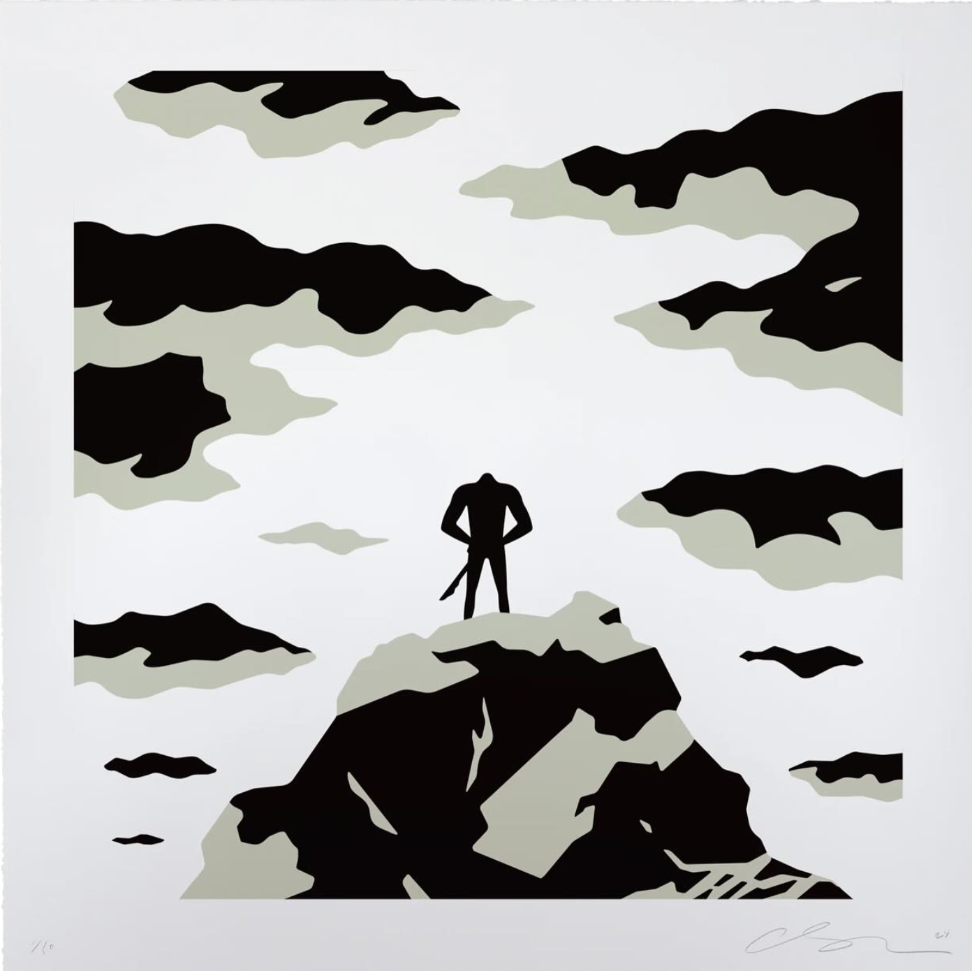 (真作保証)Cleon Petersonクレオン・ピーターソンシルクスクリーン A limited print of a 3 color screenprint of Cleon Peterson